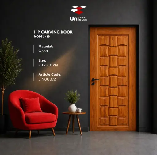 [LIN00072] H P Carving Door Model - 18 - W - 90x210