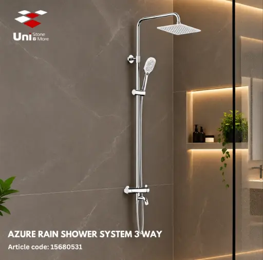 [15680531] Azure Rain Shower System 3 Way