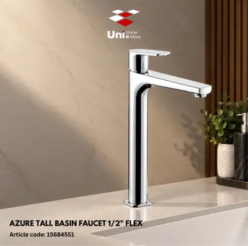 [15684551] Azure Tall Basin Faucet 1/2" Flex
