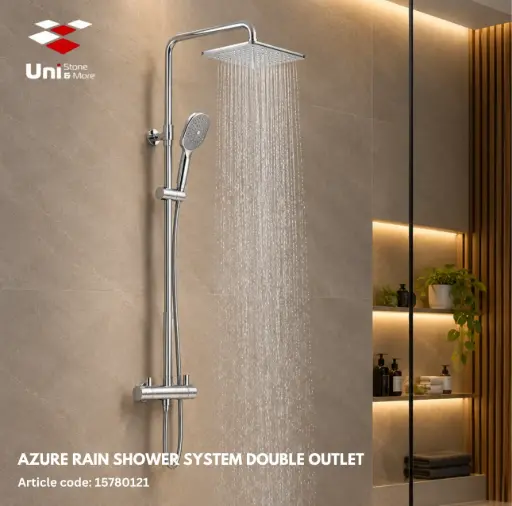 [15780121] Azure Rain Shower System Double Outlet