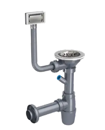 [AS 1034] Siphon Set For Single Bowls (1 afvoer + 1 overloop)