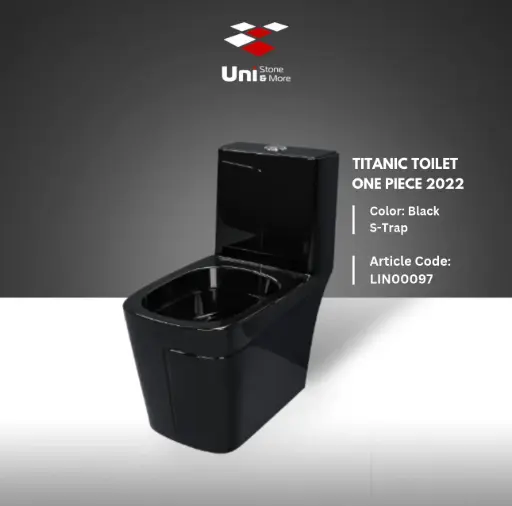 [LIN00097] Titanic Toilet One piece 2022 - Black - S-Trap